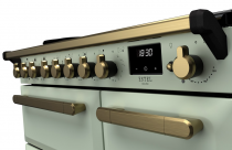 Cuisinière 110cm Falcon Estel Deluxe Vert pastel / laiton antique ESDLB110EIPMNT/AB-E1 4 fours / 5 foyers induction