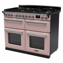 Cuisinière 110cm Falcon Estel Rose pastel / Chrome ESDLB110DFPPPK/CM-E1 4 fours / 5 foyers gaz + 2 vitro