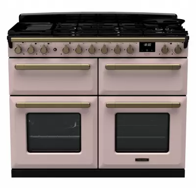 Cuisini�re 110cm Falcon Estel Rose pastel / laiton antique ESDLB110DFPPPK/AB-E1 4 fours / 5 foyers gaz + 2 vitro