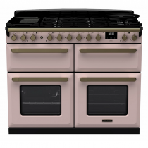 Cuisinière 110cm Falcon Estel Rose pastel / laiton antique ESDLB110DFPPPK/AB-E1 4 fours / 5 foyers gaz + 2 vitro