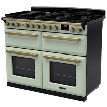 Cuisinière 110cm Falcon Estel Vert pastel / laiton antique ESDLB110DFPMNT/AB-E1 4 fours / 5 foyers gaz + 2 vitro