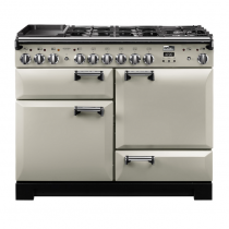 Cuisinière 110cm Falcon Leckford Deluxe mixte Ivoire / Chromé LKD110DFIV/C-EU 2 fours électriques + 1 grill / 5 foyers gaz + 2 