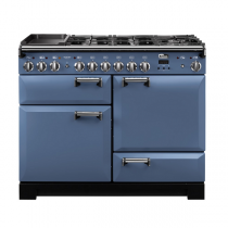 Cuisinière 110cm Falcon Leckford Deluxe mixte Roche Bleue / Chromé LKD110DFSB/C-EU 2 fours électriques + 1 grill / 5 foyers gaz