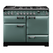 Cuisinière 110cm Falcon Leckford Deluxe mixte Vert Minéral / Chromé LKD110DFMG/C-EU 2 fours électriques + 1 grill / 5 foyers gaz