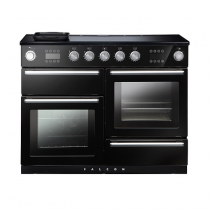 Cuisinière 110cm Falcon Nexus Noir Chromé NEX110SOEIBL/C-EU 2 fours électriques + 1 vapeur / 5 foyers induction