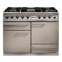 Cuisinière 110cm Falcon PKR 110 Deluxe Fauve Chromé grilles mates F1092DXDFFN/NM-EU 3 fours électriques / 5 foyers gaz