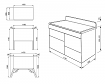 Cuisinière 110cm Victoria 2 fours Vapor Clean 63l + 1 gril / 7 brûleurs gaz Inox - SMEG Elite Réf. TR4110IX-1