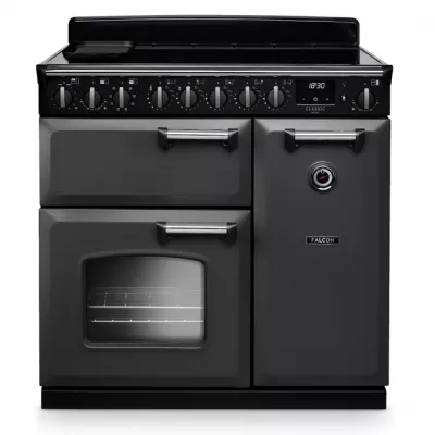 Cuisini�re 90cm Falcon Classic Deluxe NGC Ardoise chrom� CLDL90EIPSLT/CM-E1 3 fours �lectriques / 5 foyers induction