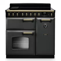 Cuisini&egrave;re 90cm Falcon Classic Deluxe NGC Ardoise laiton antique CLDL90EIPSLT/AB-E1 3 fours &eacute;lectriques / 5 foyers induction