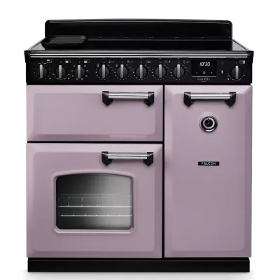Cuisini�re 90cm Falcon Classic Deluxe NGC Parme chrom� CLDL90EIPHTH/CM-E1 3 fours �lectriques / 5 foyers induction