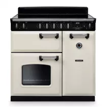 Cuisini&egrave;re 90cm Falcon Classic NGC Cr&egrave;me pastel Chrom&eacute; CL90EIPPCR/CM-E1 3 fours &eacute;lectriques / 5 foyers induction