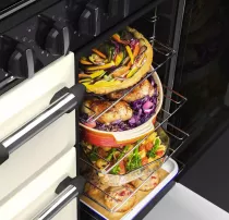 Cuisini&egrave;re 90cm Falcon Classic NGC Noir Chrom&eacute; CL90EIPGBL/CM-E1 3 fours &eacute;lectriques / 5 foyers induction