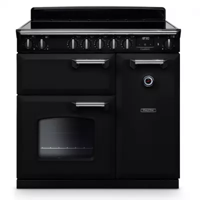 Cuisini�re 90cm Falcon Classic NGC Noir Chrom� CL90EIPGBL/CM-E1 3 fours �lectriques / 5 foyers induction