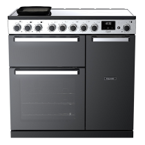Cuisinière 90cm Falcon Edge Deluxe verre Noir Chrome EDDL90EIGBLK/CM-E1 3 fours électriques / 5 foyers induction