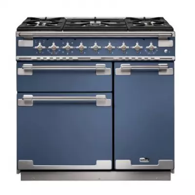 Cuisini�re 90cm Falcon Elise 90 Roche bleue ELS90DFSB/-EU 3 fours �lectriques / 6 foyers gaz