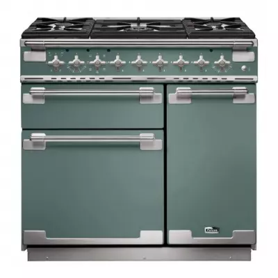 Cuisini�re 90cm Falcon Elise 90 Vert min�ral ELS90DFMG/-EU 3 fours �lectriques / 6 foyers gaz