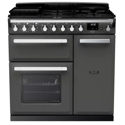 Cuisini�re 90cm Falcon Estel Deluxe Ardoise / Chrom� ESDL90DFPSLT/CM-E1 3 fours �lectriques / 5 foyers gaz