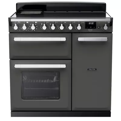 Cuisini�re 90cm Falcon Estel Deluxe Ardoise / Chrom� ESDL90EIPSLT/CM-E1 3 fours �lectriques / 5 foyers induction