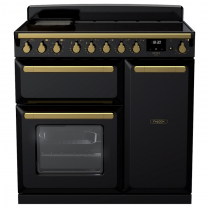 Cuisinière 90cm Falcon Estel Deluxe Bordeaux Chromé ESDL90EIPGBL/AB-E1 3 fours électriques / 5 foyers induction
