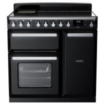 Cuisinière 90cm Falcon Estel Deluxe Noir / Chromé ESDL90EIPGBL/CM-E1 3 fours électriques / 5 foyers induction