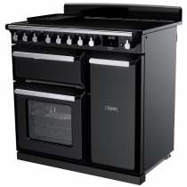 Cuisinière 90cm Falcon Estel Deluxe Noir / Chromé ESDL90EIPGBL/CM-E1 3 fours électriques / 5 foyers induction