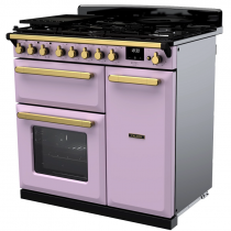 Cuisinière 90cm Falcon Estel Deluxe Parme laiton antique ESDL90DFPHTH/AB-E1 3 fours électriques / 5 foyers gaz