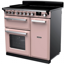 Cuisinière 90cm Falcon Estel Deluxe Rose pastel / Chromé ESDL90EIPPPK/CM-E1 3 fours électriques / 5 foyers induction