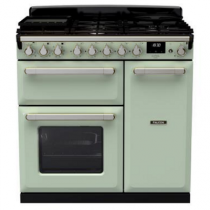 Cuisinière 90cm Falcon Estel Deluxe Vert pastel / Chromé ESDL90DFPMNT/CM-E1 3 fours électriques / 5 foyers gaz