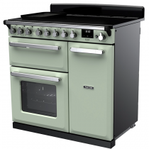 Cuisinière 90cm Falcon Estel Deluxe Vert pastel / Chromé ESDL90EIPMNT/CM-E1 3 fours électriques / 5 foyers induction