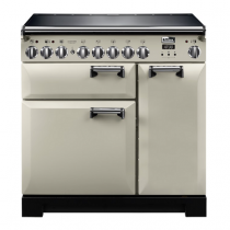 Cuisinière 90cm Falcon Leckford Deluxe Ivoire / Chromé LKD90EIIV/C-EU 2 fours électriques / 5 foyers induction