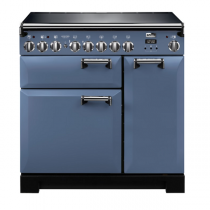 Cuisinière 90cm Falcon Leckford Roche Bleue Minéral / Chromé LKD90EISB/C-EU 2 fours électriques / 5 foyers induction