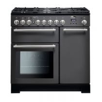 Cuisinière 90cm Falcon Longstock Deluxe Ardoise LSKD90DFSL/-FRA 3 fours électriques / 5 foyers gaz