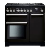 Cuisinière 90cm Falcon Longstock Deluxe Noir LSKD90DFBL/-FRA 3 fours électriques / 5 foyers gaz