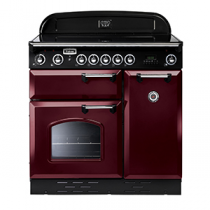 Cuisinière 90cm Falcon New Classic Rouge Airelle Chromé CLA90EICY/C-EU 3 fours électriques / 5 foyers induction