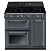 Cuisinière 90cm Victoria 2 fours 66+63l + 1 gril / 6 brûleurs gaz Gris ardoise - SMEG Elite Réf. TR93IGR