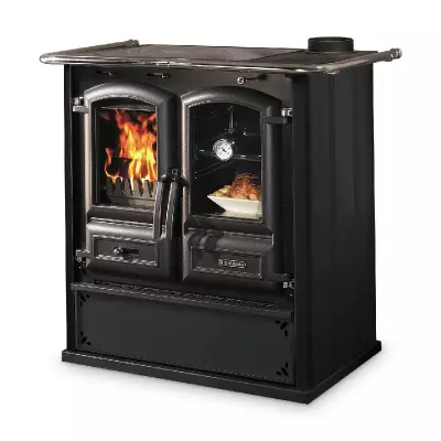 Cuisini�re � bois 7.2Kw coloris noir - HARK R�f. Regina 350