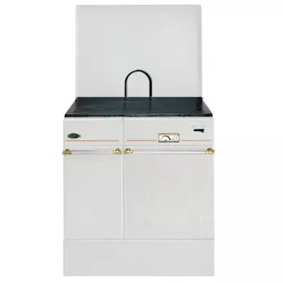 Cuisini�re � bois 75cm L\' Arp�ge 10kW coloris blanc - Godin r�f. 240162 (remplace 240152)