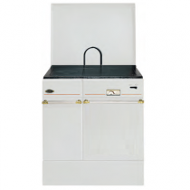 Cuisinière à bois 75cm L\' Arpège 10kW coloris blanc - Godin réf. 240162 (remplace 240152)