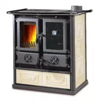 Cuisini&egrave;re &agrave; bois 7.9kW Rosetta 16 Ceramica Liberty Panna - LA NORDICA R&eacute;f. 3003802