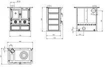 Cuisini&egrave;re &agrave; bois 7.9kW Rosetta SX16 Petra Pierre naturelle - LA NORDICA R&eacute;f. 3003910
