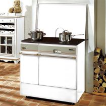 Cuisinière à bois 85cm Godin L\' Arpège 240153 10.5kW Blanc