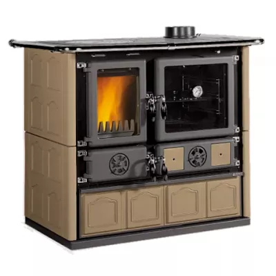 Cuisini�re � bois 8.8kW Rosa .16 Maiolica Taupe - LA NORDICA R�f. 3003422