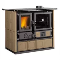 Cuisini&egrave;re &agrave; bois 8.8kW Rosa .16 Maiolica Taupe - LA NORDICA R&eacute;f. 3003422