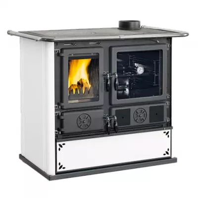 Cuisini�re � bois 8.8kW Rosa .16 Steel Blanc pointill�   - LA NORDICA R�f. 3003431