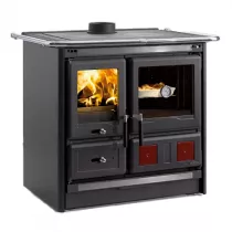 Cuisini&egrave;re &agrave; bois 9,5kW Rosa L.16 Steel Noir Anthracite - LA NORDICA R&eacute;f. 3003530