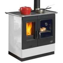 Cuisinière à bois Armonnie 6.5Kw émaillée Blanc - GODIN Réf. 241100