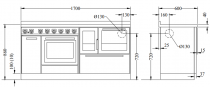 Cuisinière à bois DeManincor Monobloc Classica MB170 5.5kW