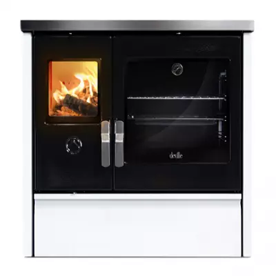 Cuisini�re � bois Deville M�lisse 75 C086AA01 8kW Blanc