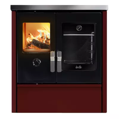 Cuisini�re � bois Deville M�lisse 75 C086AA03 8kW Bordeaux 