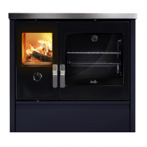 Cuisinière à bois Deville Mélisse 90 C086AB06 9kW Bleu nuit